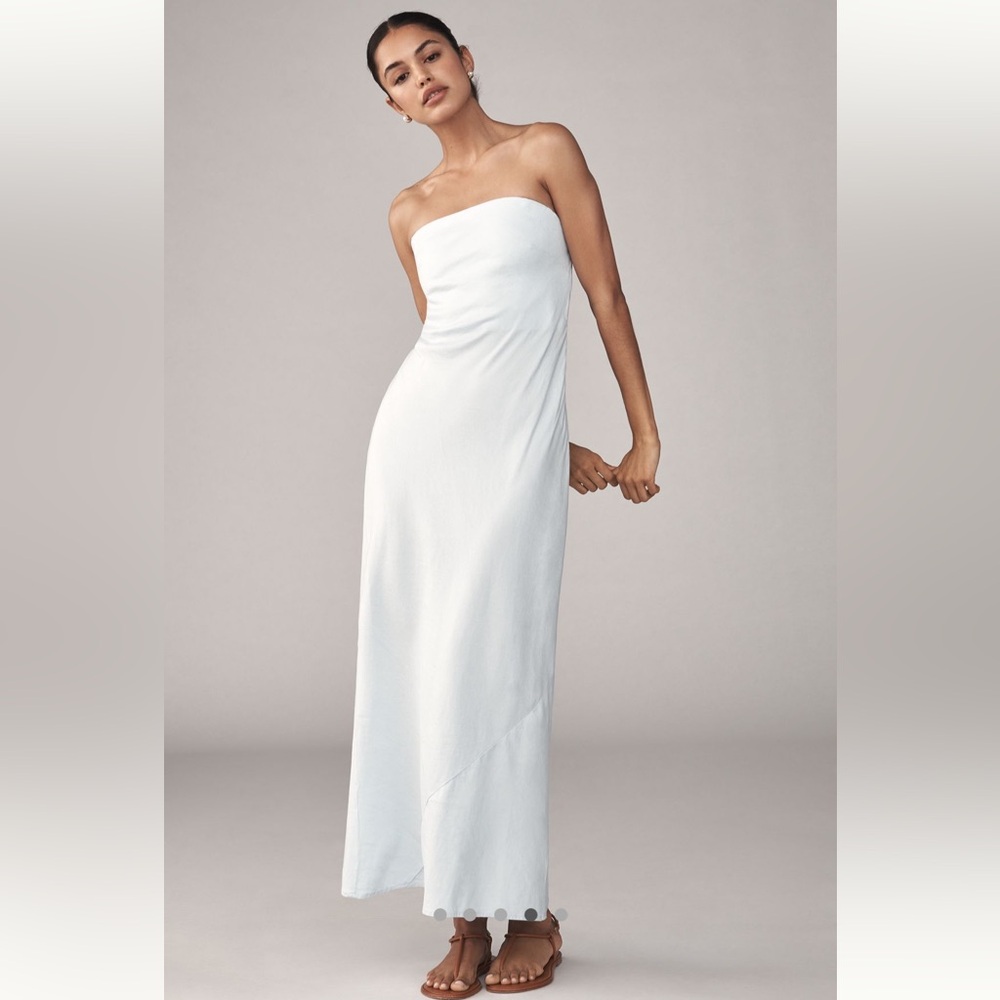 Anthropologie The Tilda Linen Blend Slip Dress - Picture 4 of 5